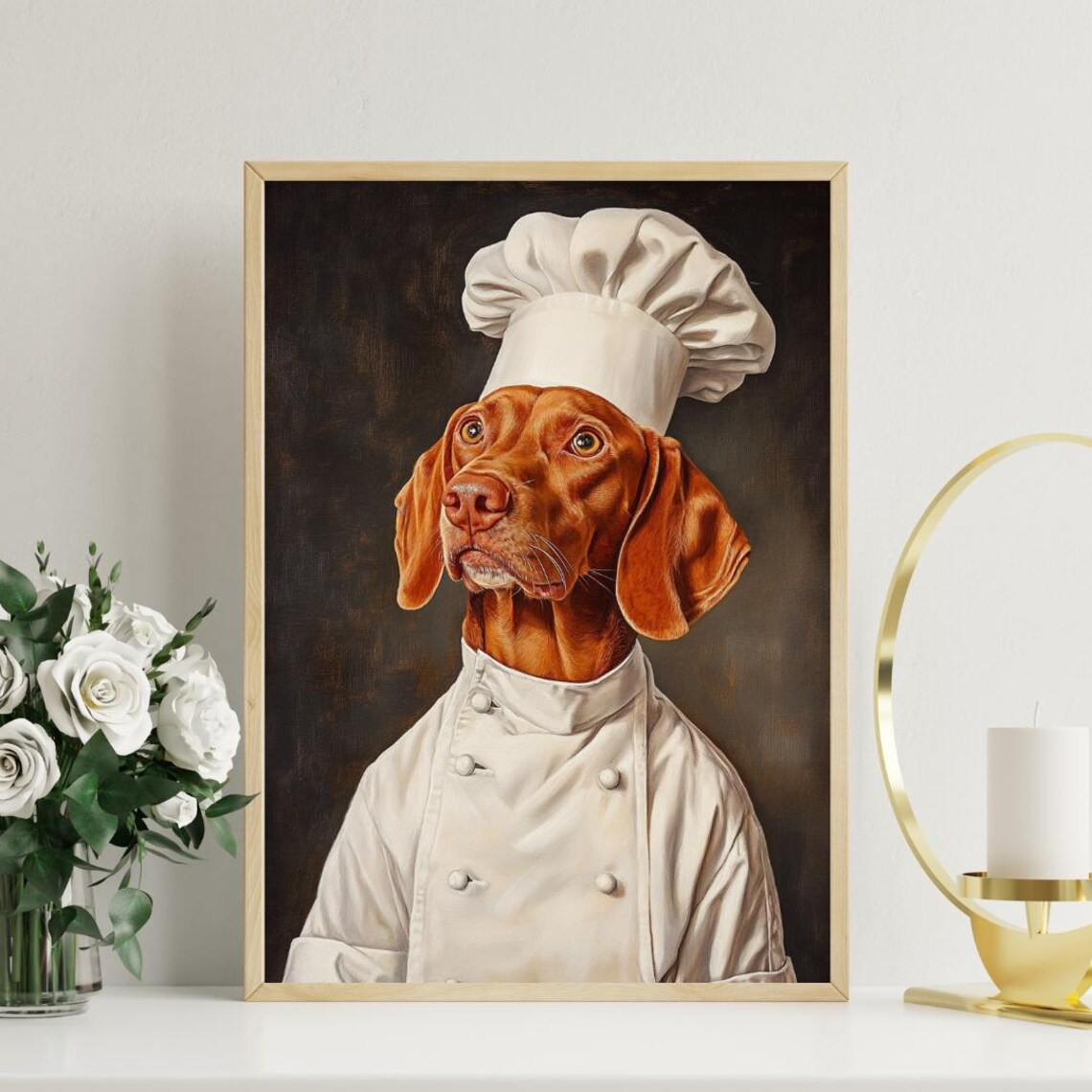 Vizsla In Chef's Hat Animal Kitchen Poster - Image 3