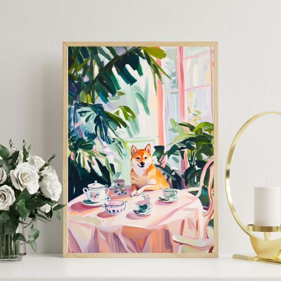 Retro Shiba Inu Oil-Painting Style Poster - Image 3