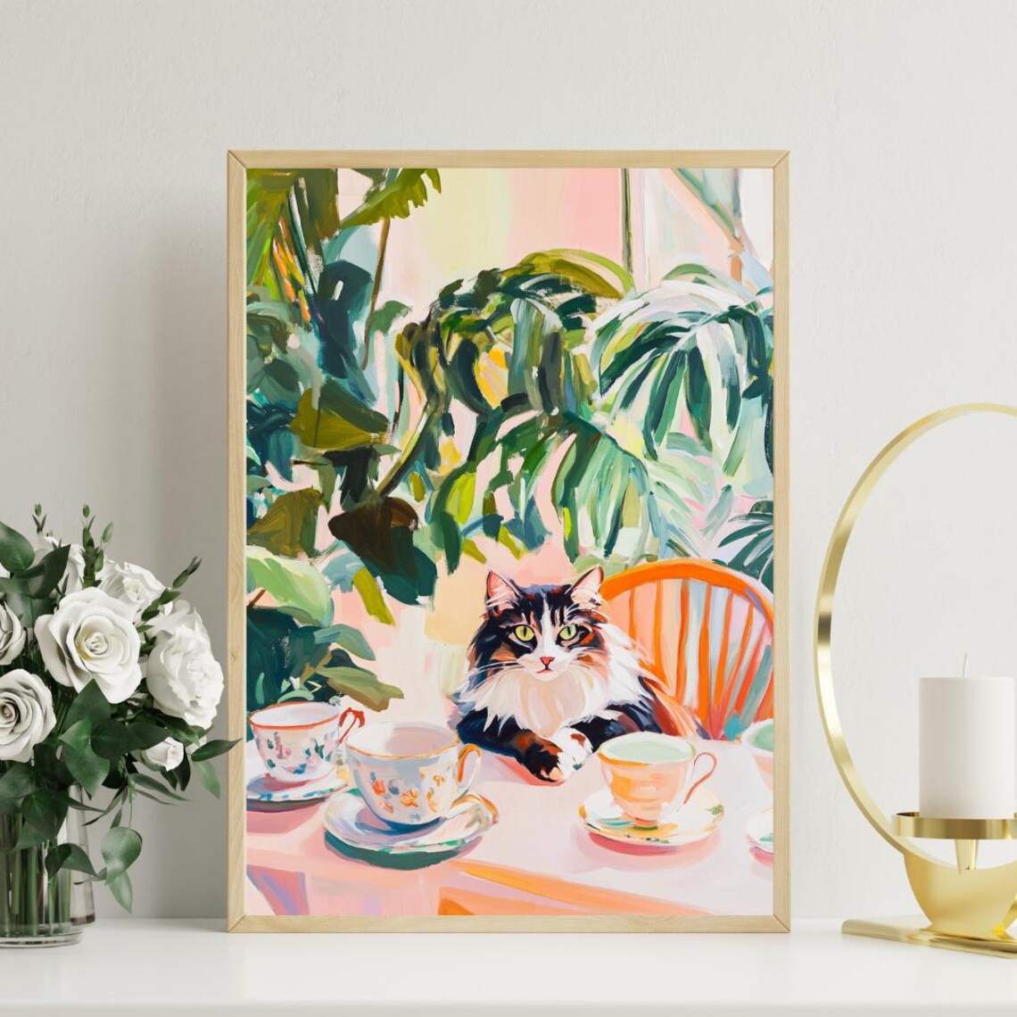 Retro Norwegian Forest Cat Poster, Vintage Pet Art - Image 3