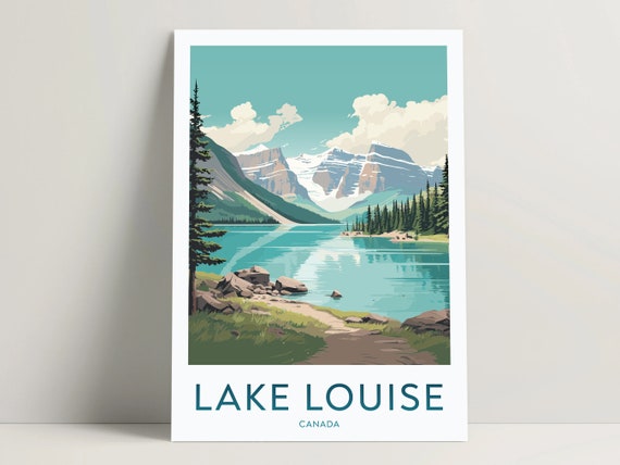 Lake Louise Poster Lake Louise Print Lake Louise Art Bedroom Decor Lake Louise Gifts Ideas Banff Wall Art Decor 005