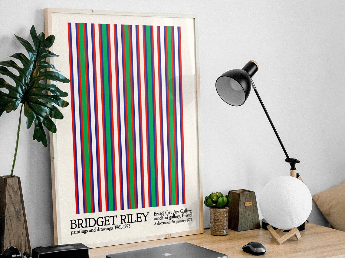 Bridget Riley Stripe Paintings Bristol 1974 Exhibition Poster - Image 3