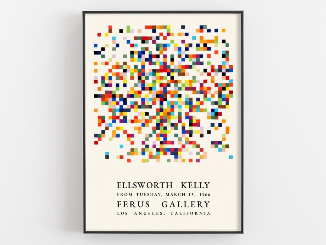 Ellsworth Kelly Ferus Gallery 1966 Spectrum Colors Exhibition Poster