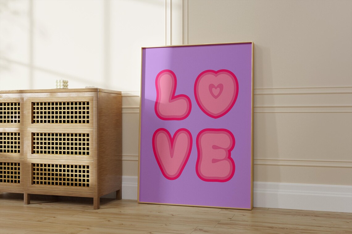 Love Trendy Valentine Minimalist Art Print - Image 5
