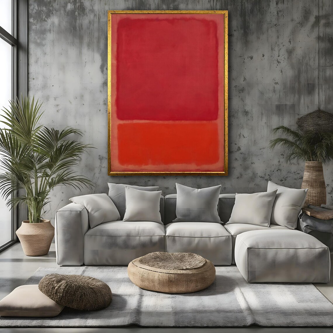 Red Mark Rothko Art Print Minimalist Abstract Wall Decor Contemporary Poster Modern Wall Art Gift - Image 3