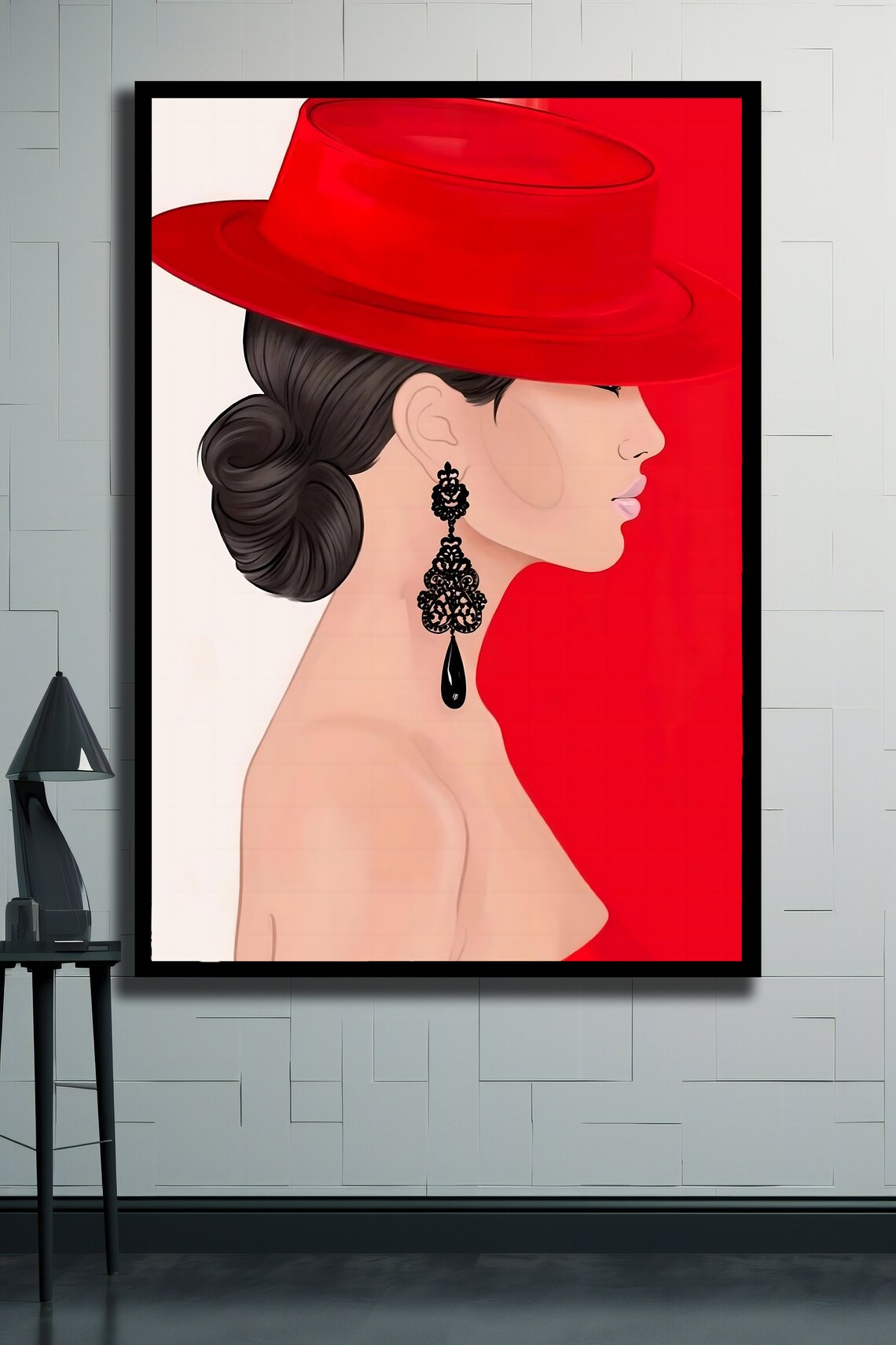 Woman Fashion Art Home Office Decor Ready To Hang Framed Woman Print Trendy Wall Art Fashionable Gift - Image 2