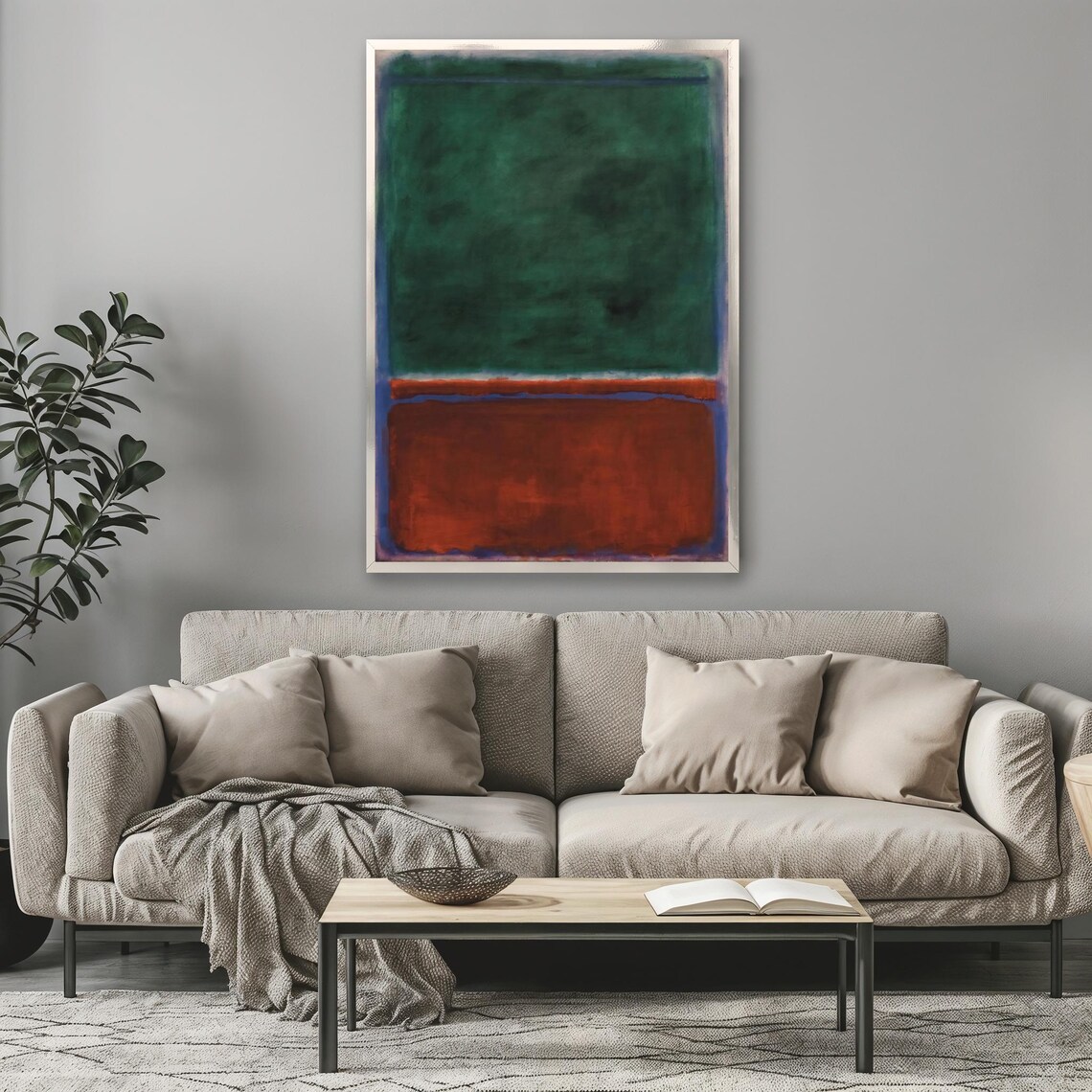 Art Mark Rothko Reproduction Mark Rothko Wall Decor Abstract Green And Red Wall Art Modern Minimal Decor For Home Unique Gift - Image 3