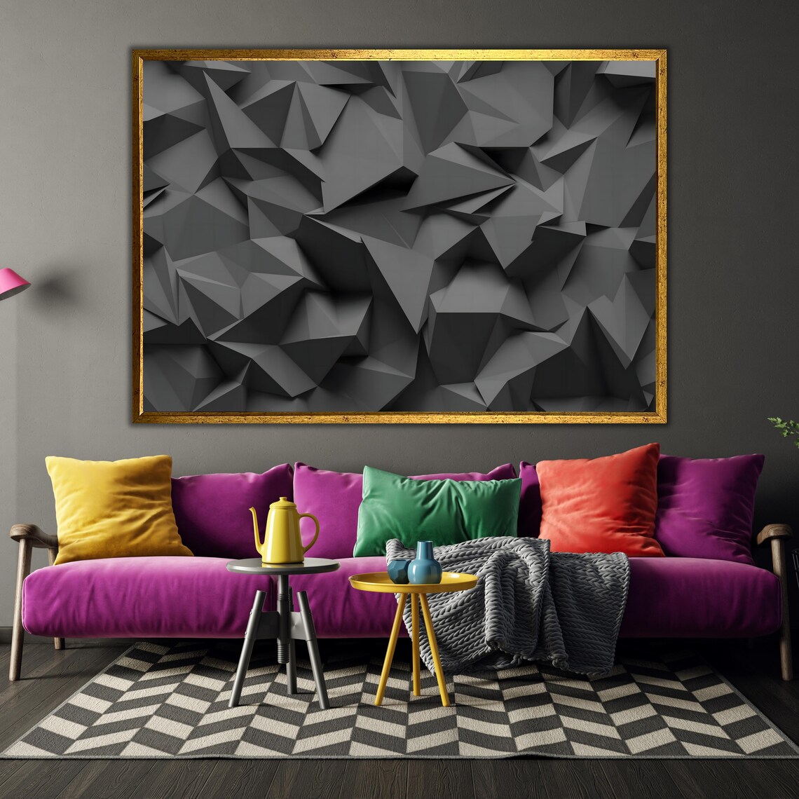 Gray Textured Art Textured Artwork Modern Home Decor Luxury Gift Wall Art Ready To Hang Unique Gift Modern Decoration - Image 3