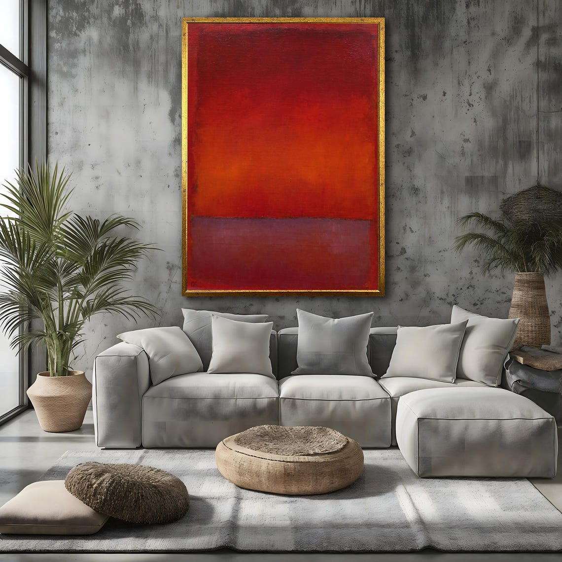 Mark Rothko Red Orange Color Field Abstract Expressionist Art Poster - Image 3