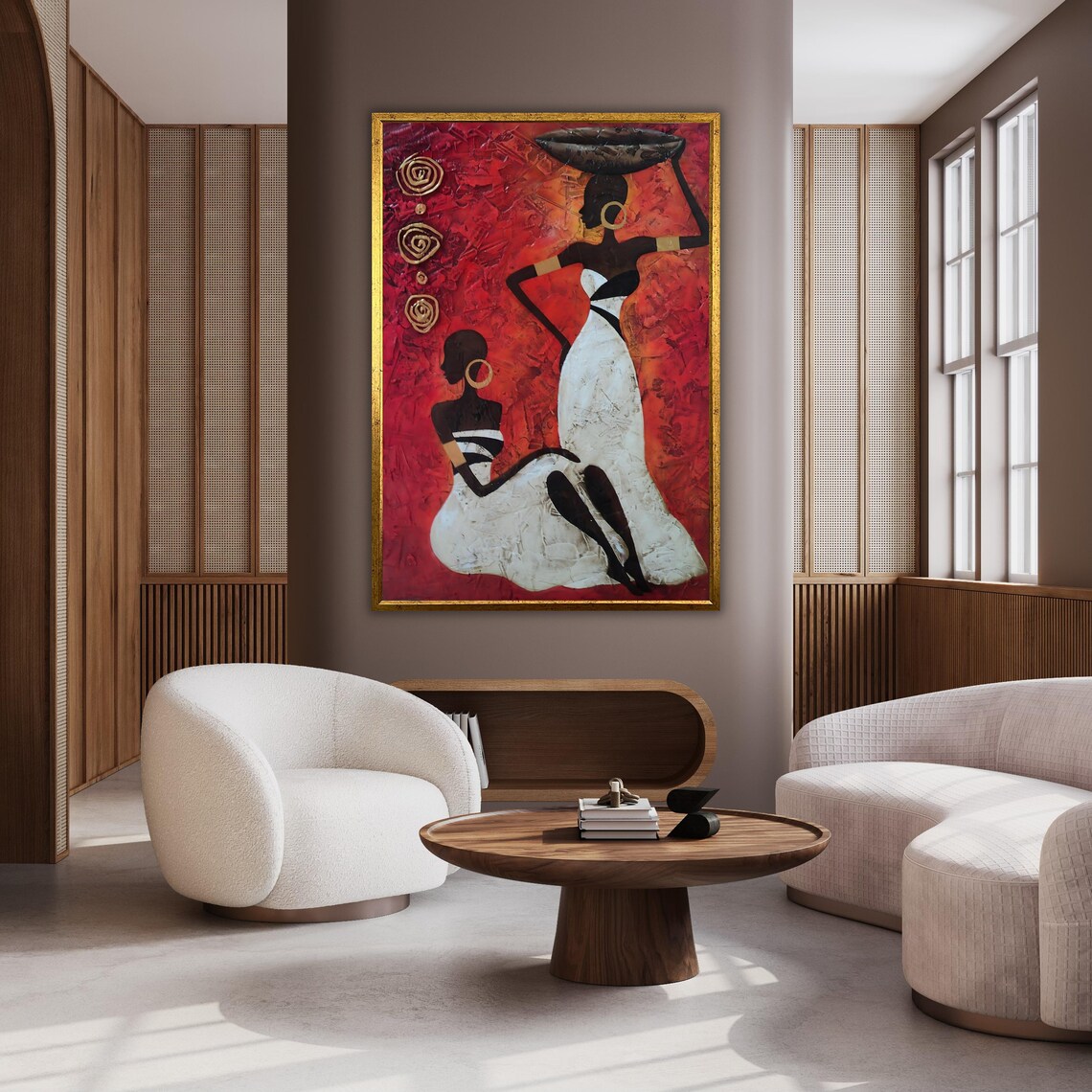 African Woman Print Ethnic Wall Decor Ready To Hang Artwork Home Decoration Unique Gift - Image 2