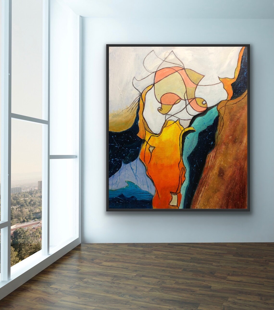 Modern Abstract Painting, Contemporary Art Poster - Image 2