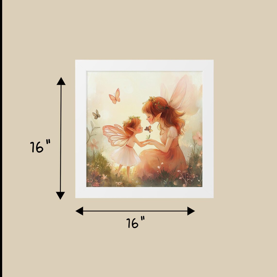 Fairy Mother and Child Butterflies Fantasy Nursery Art Poster - Image 5