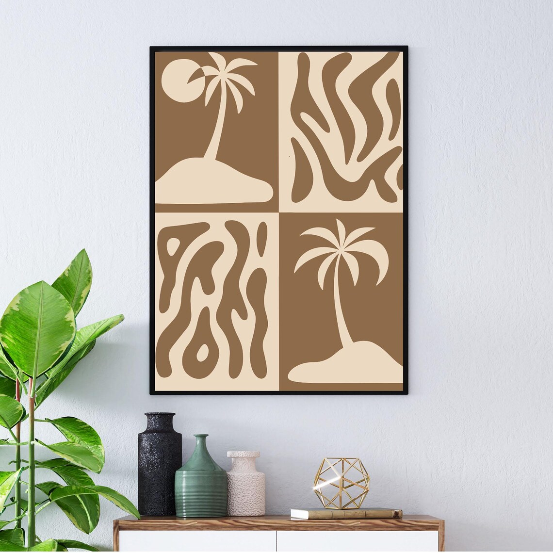 Abstract Art Print Wall Poster Home Decor Minimalistic Style Illustration Unique Artwork Only