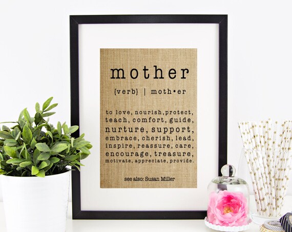 Definition Of A Mother Gift For Mom Personalized Mothers Day Gift Birthday Gift For Mom Gift From Son Or Gift From Daughter Mom Gift