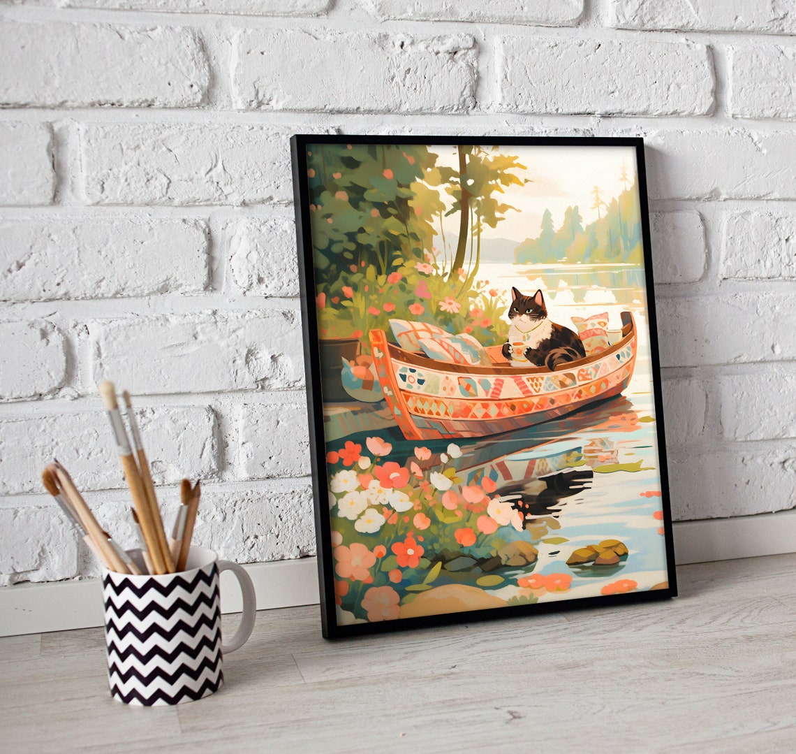 Fun Cat Poster, Cute Cat Mom Gift - Image 2