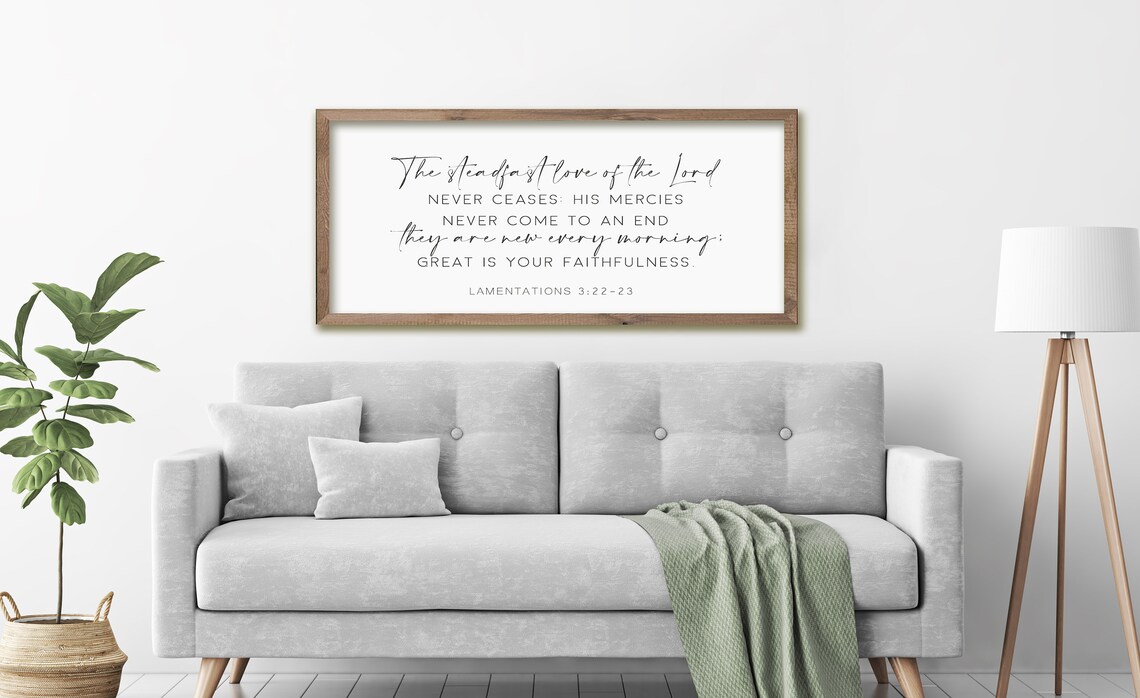 Steadfast Love Bible Verse Sign, Scripture Wall Art - Image 3