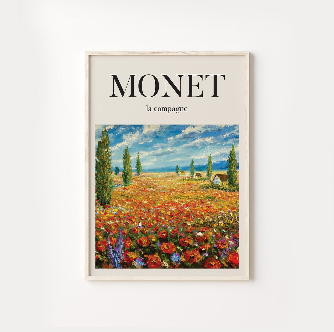 Monet La Campagne Red Poppy Field Impressionist Exhibition Art Poster