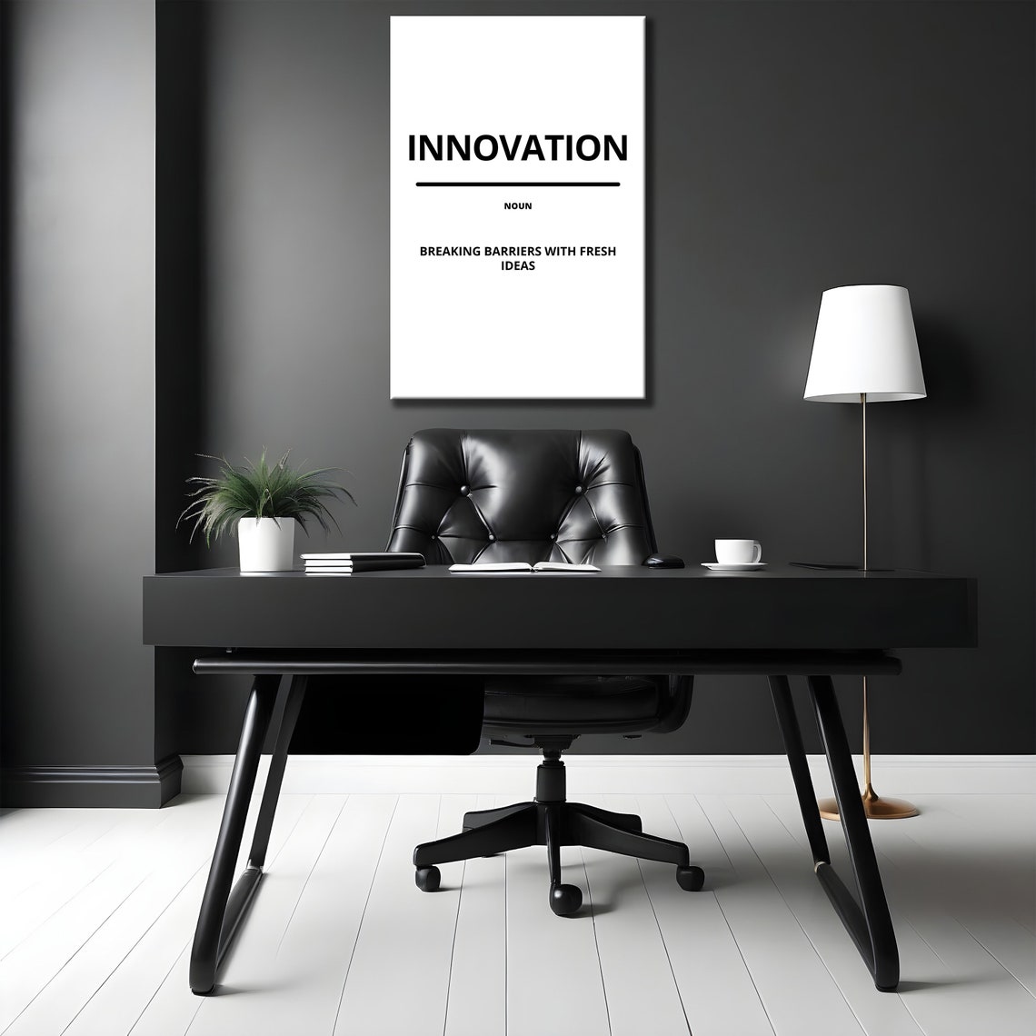 Innovation Minimalist White Dictionary Definition Motivational Poster - Image 4