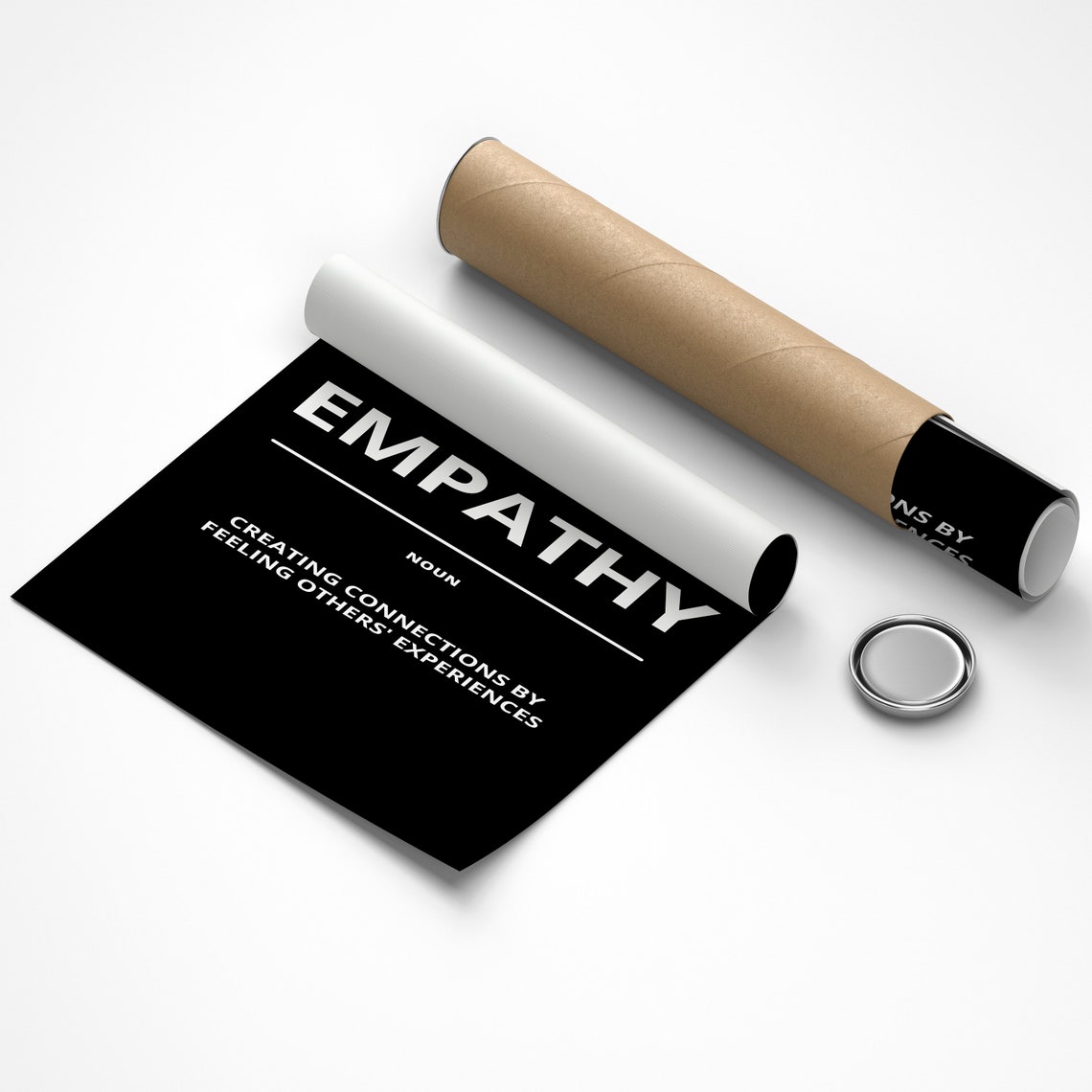 Empathy Bold Black Dictionary Definition Motivational Poster - Image 3