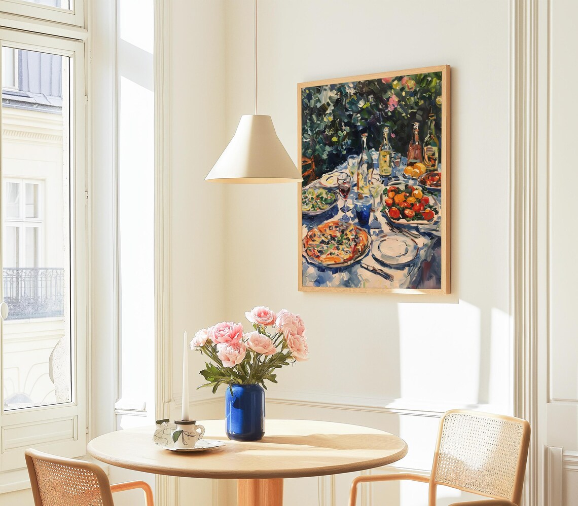 Al Fresco Dining, Vintage Mediterranean Art Print - Image 3