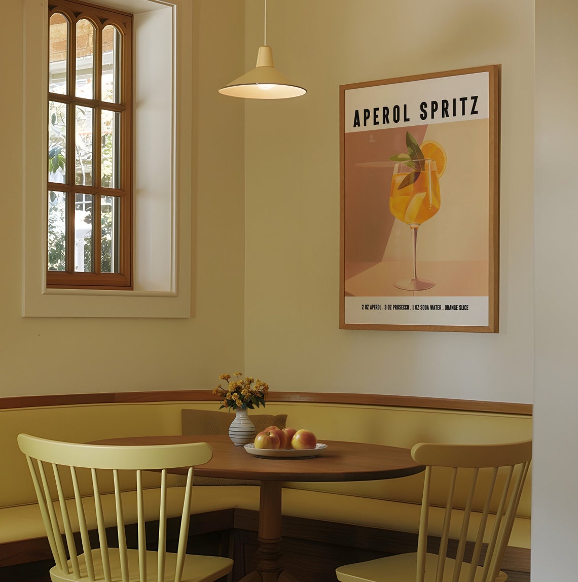 Aperol Spritz Orange Cocktail Recipe Warm Sunset Bar Cart Poster - Image 2