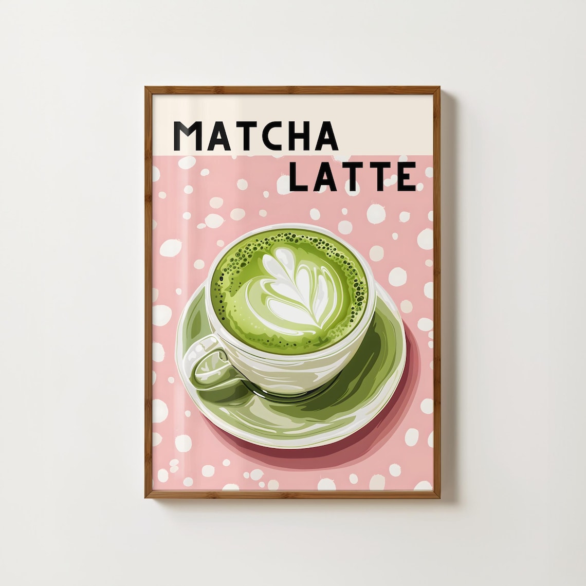 Matcha Latte Print Matcha Poster Kitchen Prints Matcha Gifts Cup Of Tea Print Japanese Tea Art Green Tea Poster Matcha Wall Art Tea Prints