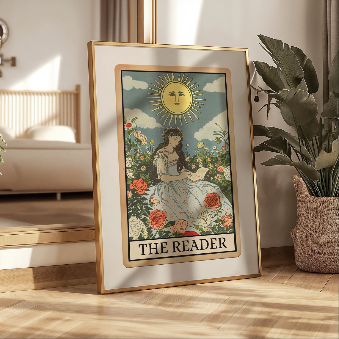 The Reader Tarot Card, Witchy Bookish Art Print - Image 3