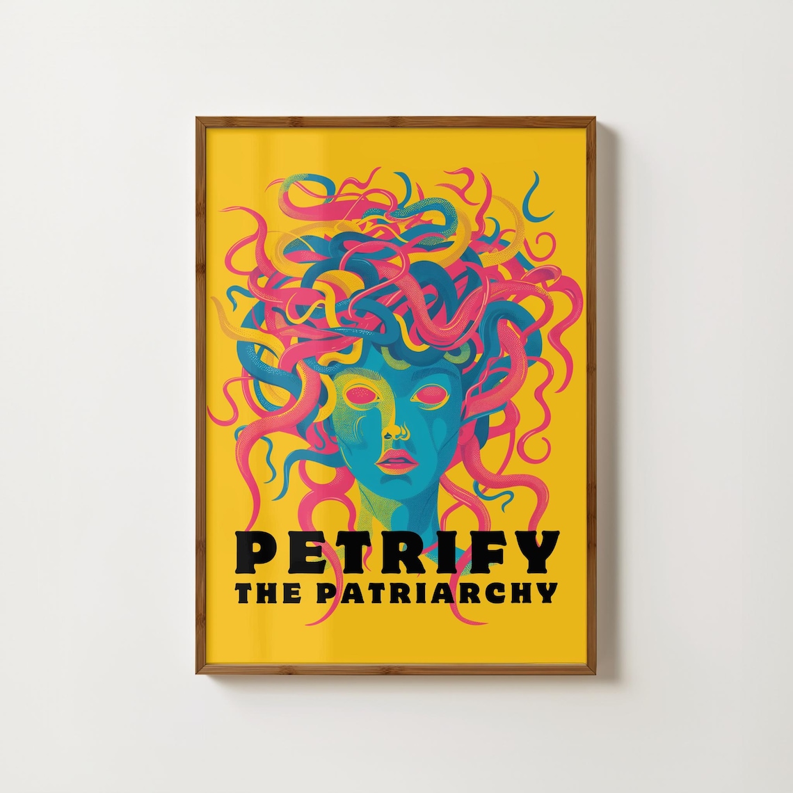 Medusa Feminist Art Print, Witchy Wall Art