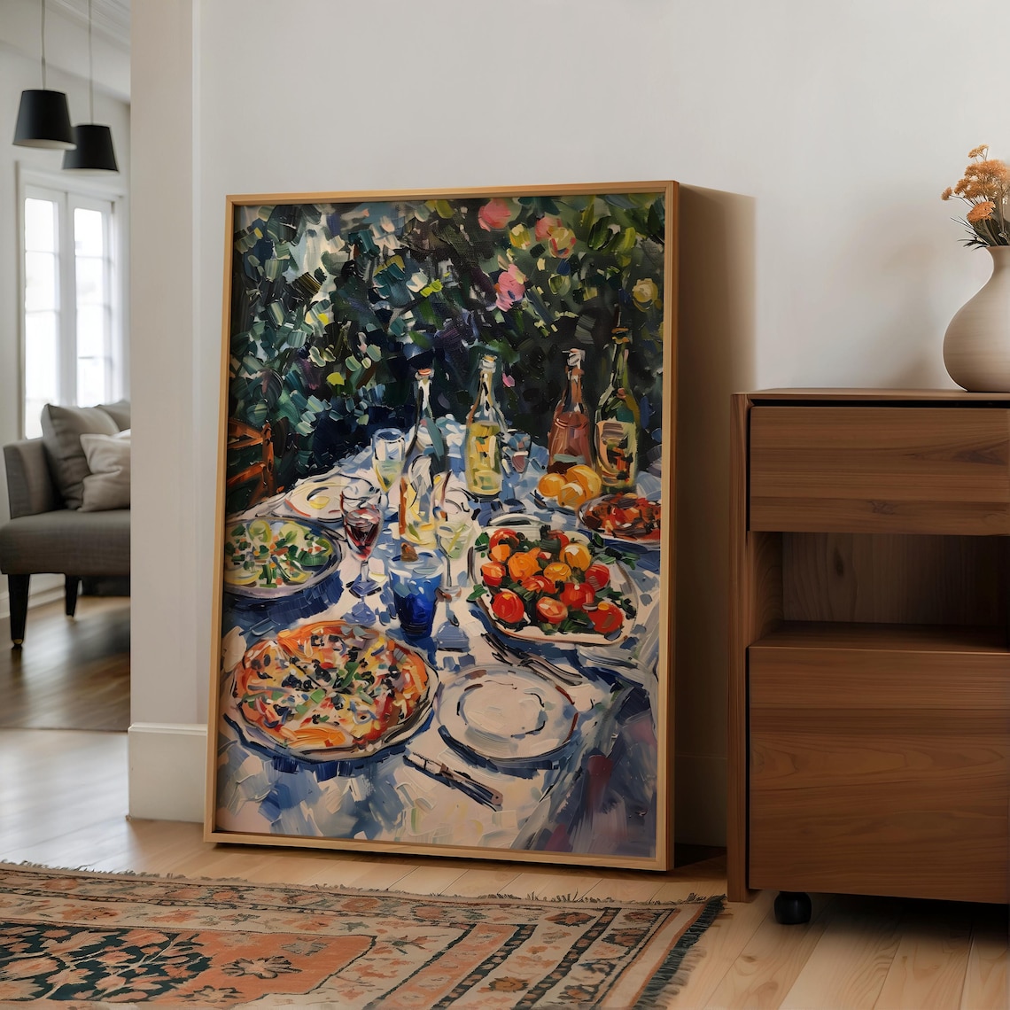 Al Fresco Dining, Vintage Mediterranean Art Print - Image 4