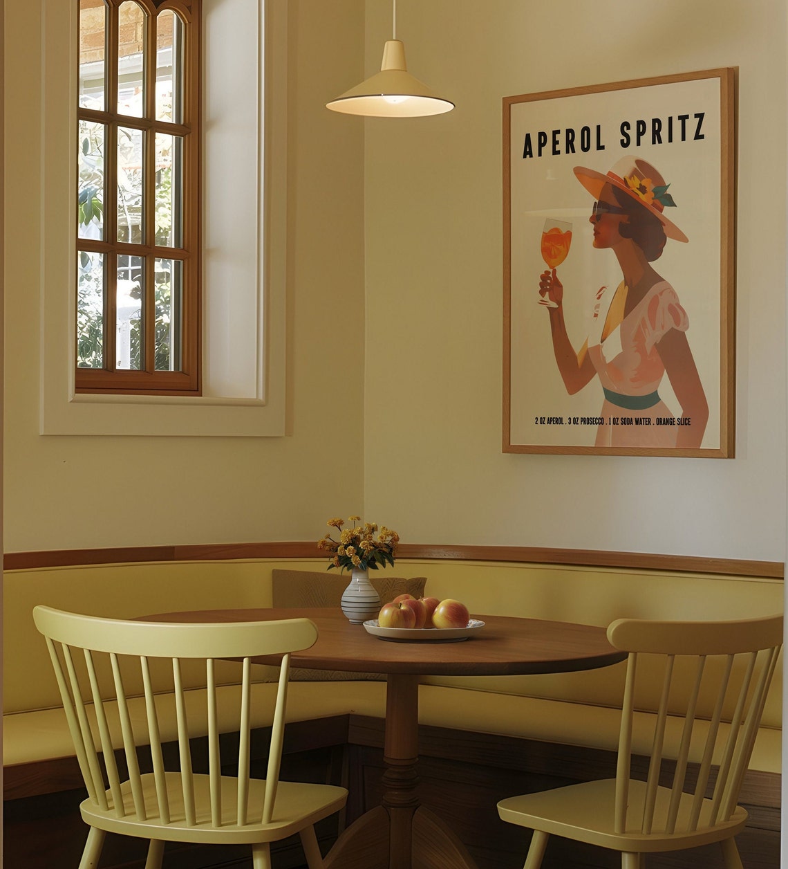 Aperol Spritz Retro Cocktail Recipe Italian Summer Bar Poster - Image 3