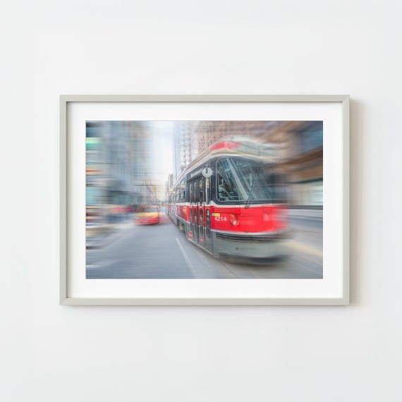 Toronto Canada Ontario Streetcar Urban City Photography Print Cityscape Wall Art Travel Poster