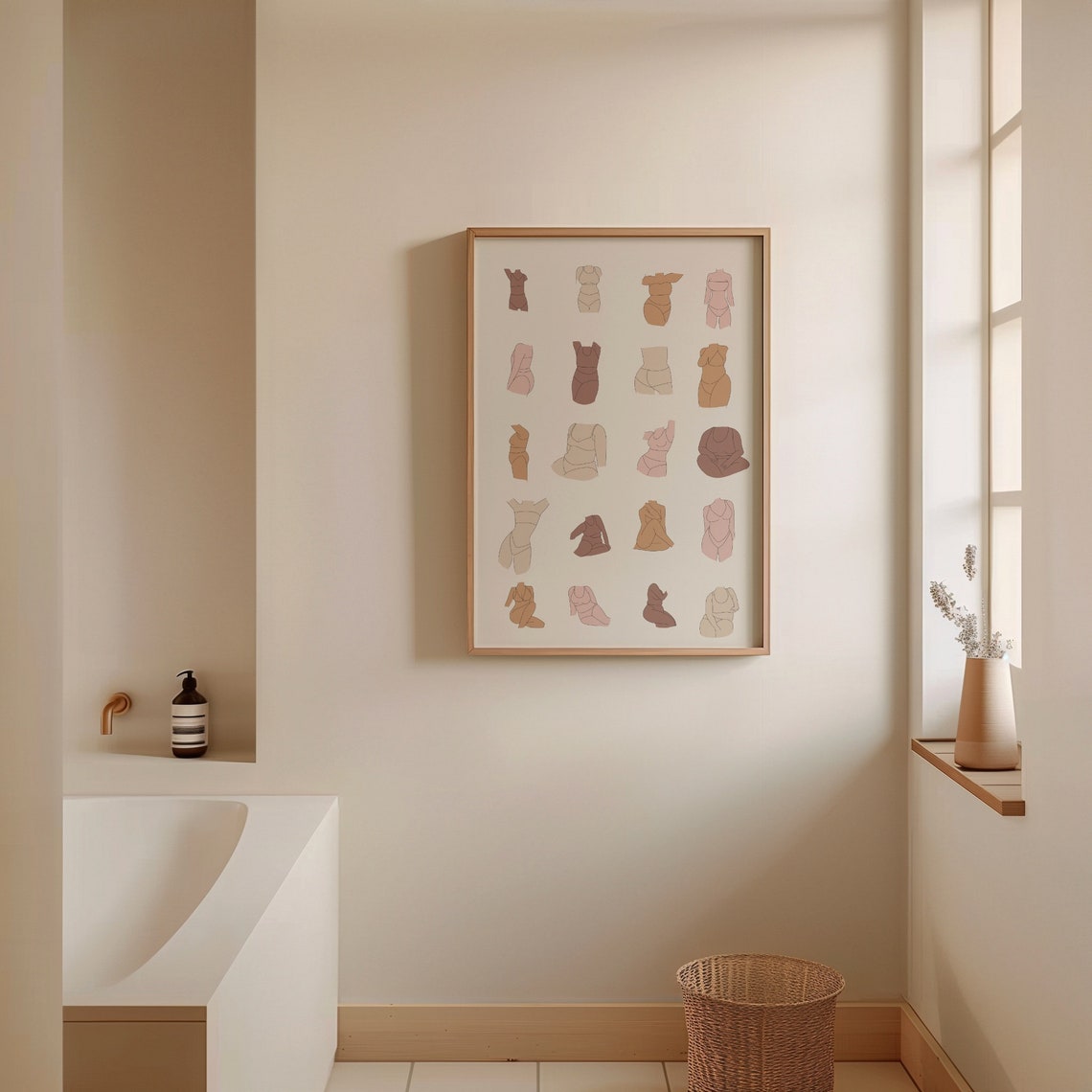 Feminist Female Body Print Feminist Art Print Body Positive Art Famale Body Print All Bodies Are Good Body Positivity Bathroom Decor - Image 2