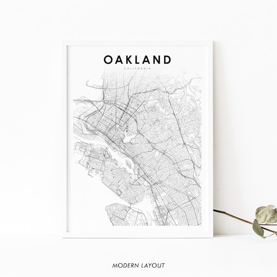 Oakland, CA Map Print, Nursery Room Decor