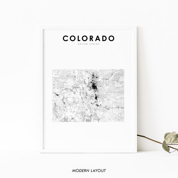 Colorado Map Print, Nursery and Office Decor