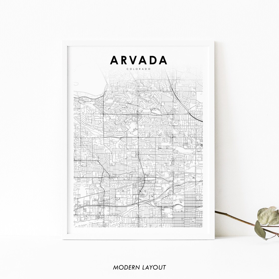 Arvada, Colorado Map Print, Nursery Room Poster