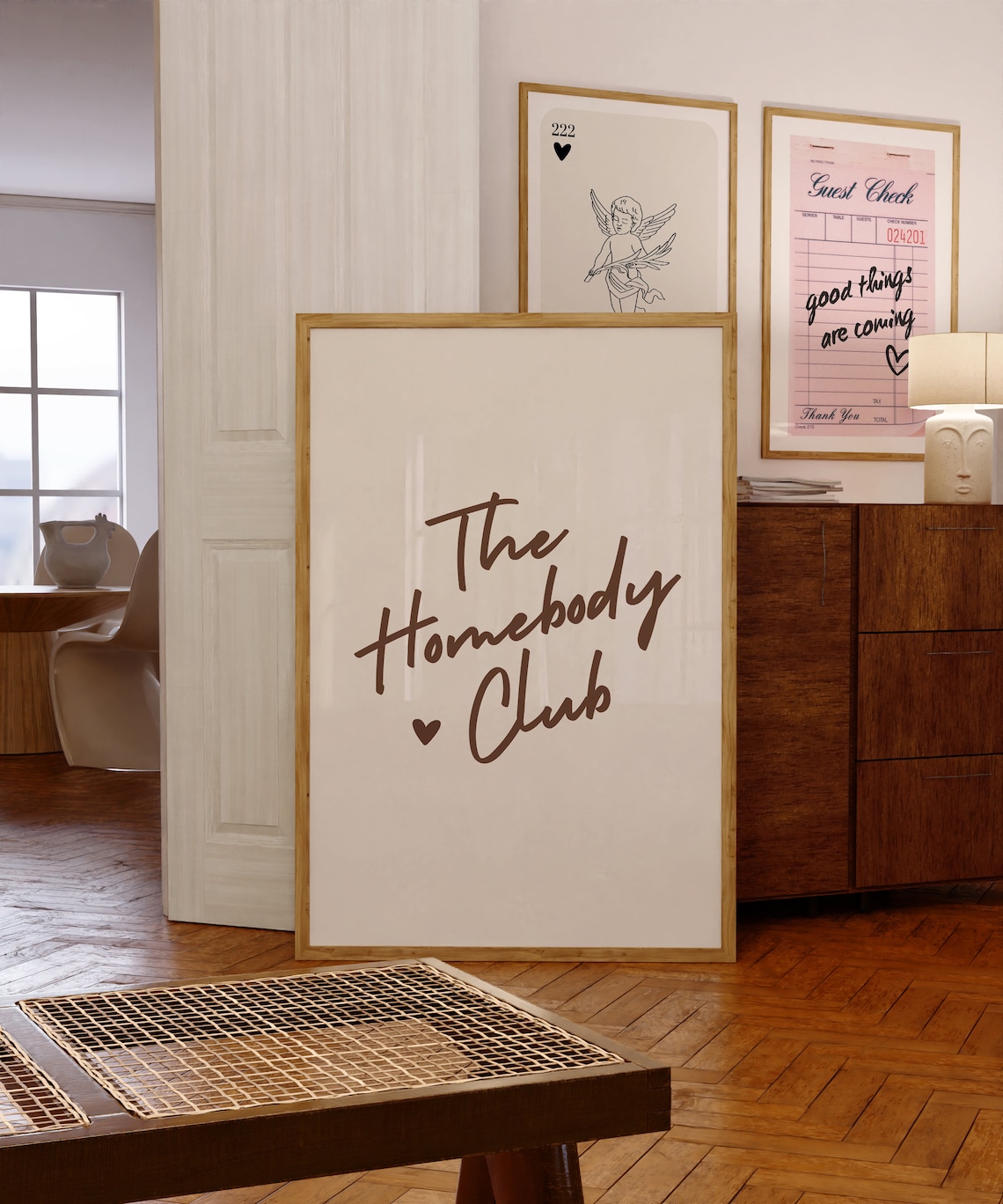 The Homebody Club Brown Trendy Wall Art Print