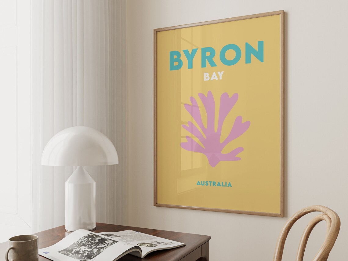 Byron Bay Minimalist Travel Poster, Beach Print - Image 5