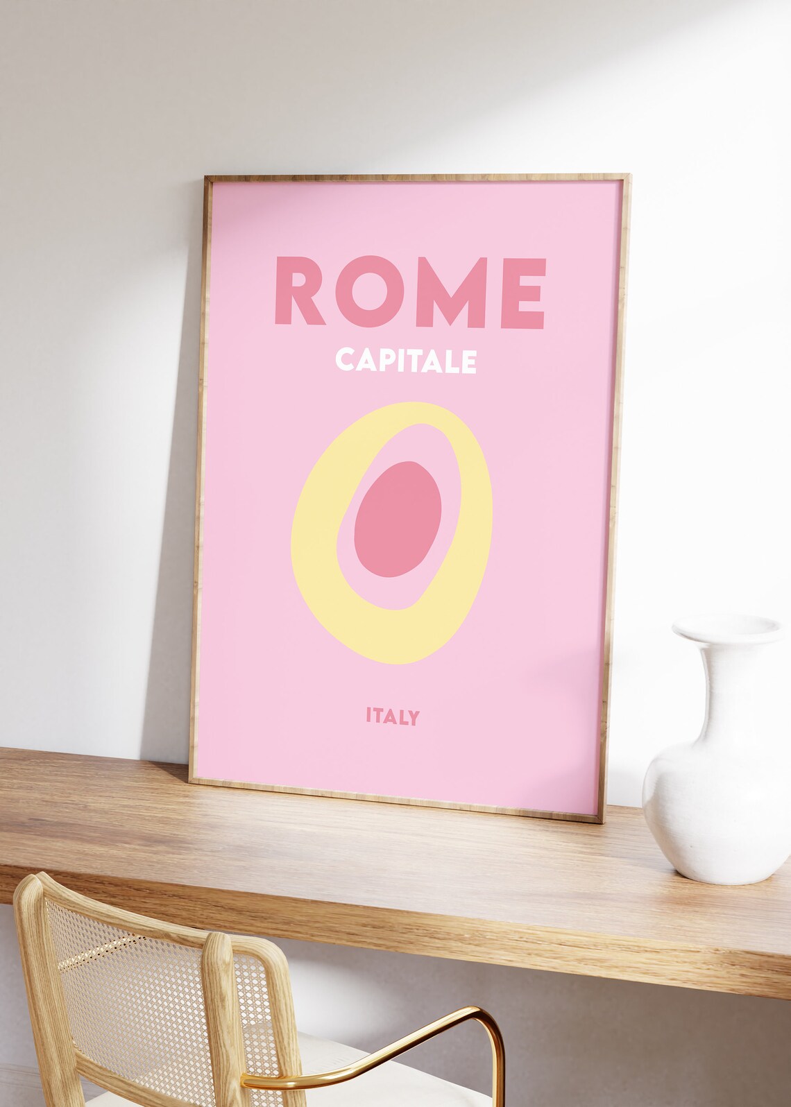 Rome Italy Minimalist Travel Poster, Art Print - Image 2