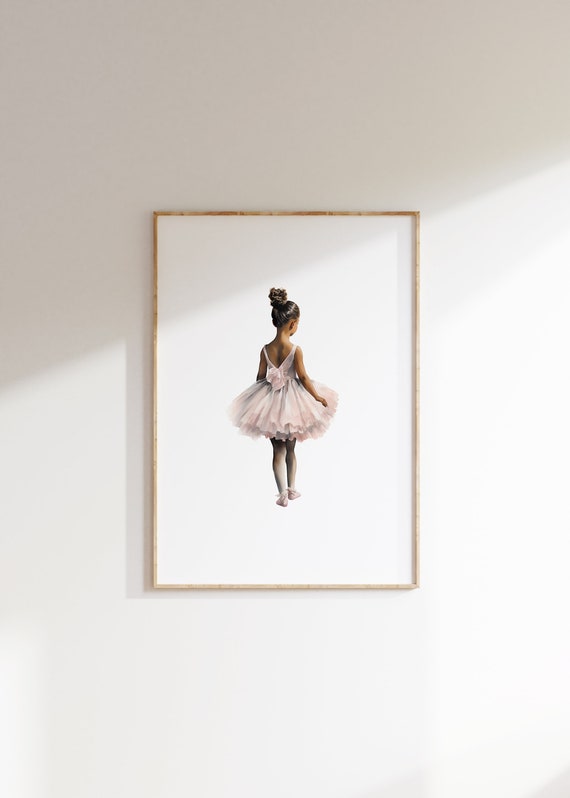 Wall Decor For Little Dancers Nursery Art Print African Ballerina Instant