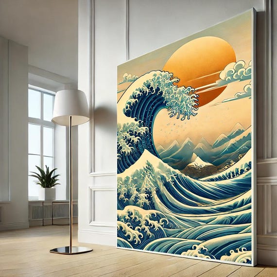 Hokusai Great Wave Canvas Wall Art Stunning Japanese Print For Home Decor Lovers And Ocean Enthusiasts