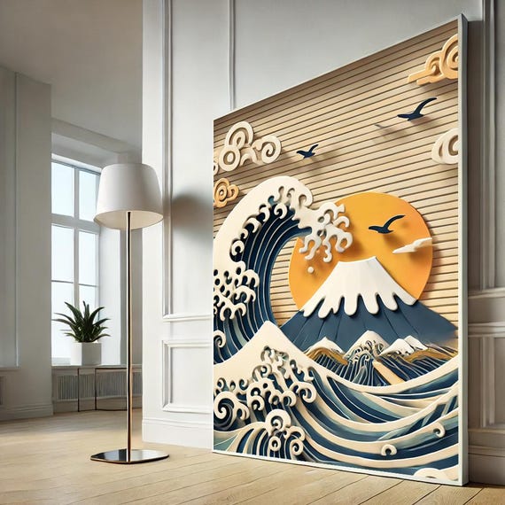 Hokusai Great Wave Canvas Wall Art Stunning Japanese Print For Home Decor Lovers And Ocean Enthusiasts