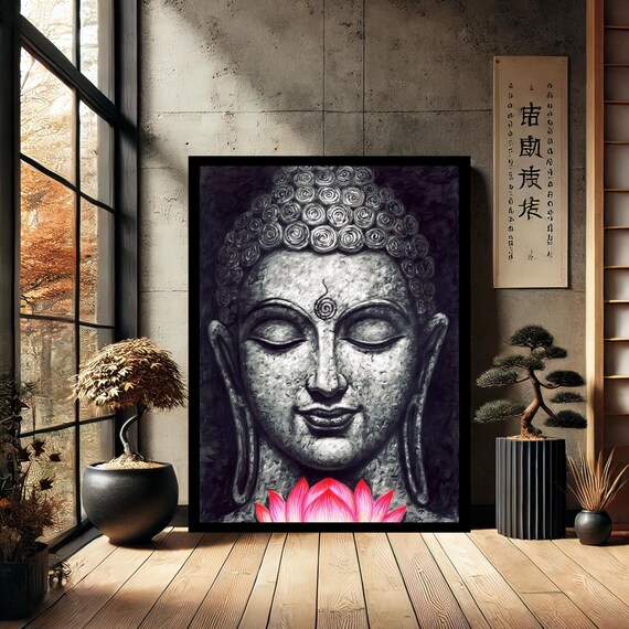 Colorful Buddha Buddhism Canvas Print Painting Wall Art Modern Abstract Home Decor