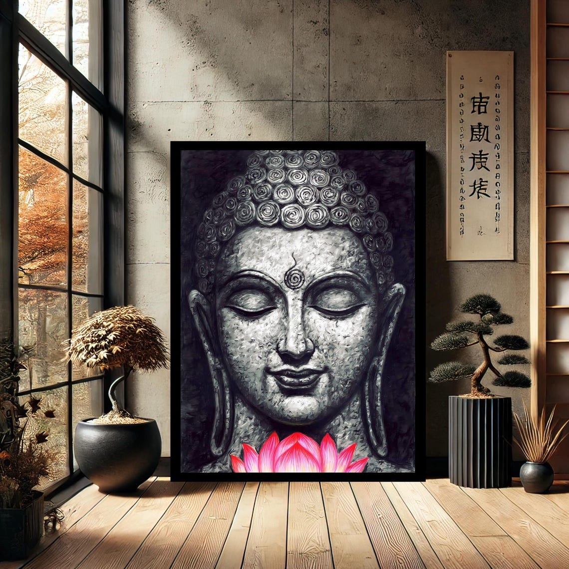 Colorful Buddha Buddhism Canvas Print Painting Wall Art Modern Abstract Home Decor