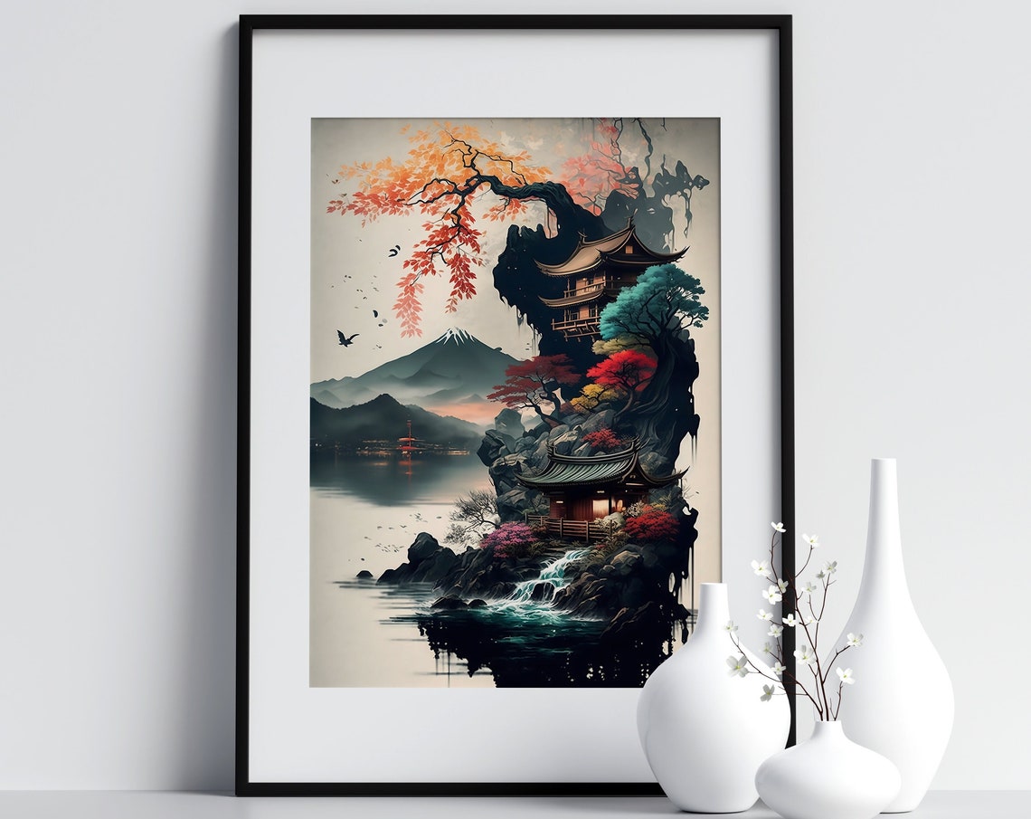 Japanese Wall Art For Living Rooms Japanese Print Lounge Art Oriental Print Zen Wall Art Japanese Art Print Asian Art Oriental Wall Art - Image 3