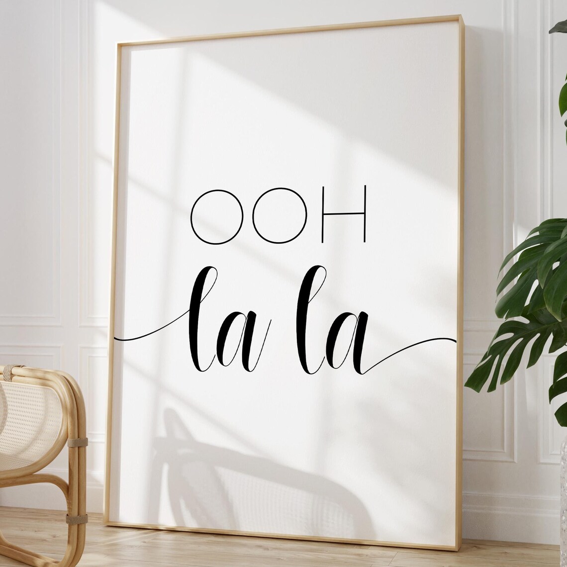 Ooh La French Quote Art Print, Bedroom Decor
