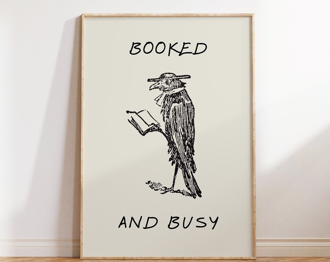 Vintage Reading Library Wall Decor Poster Print