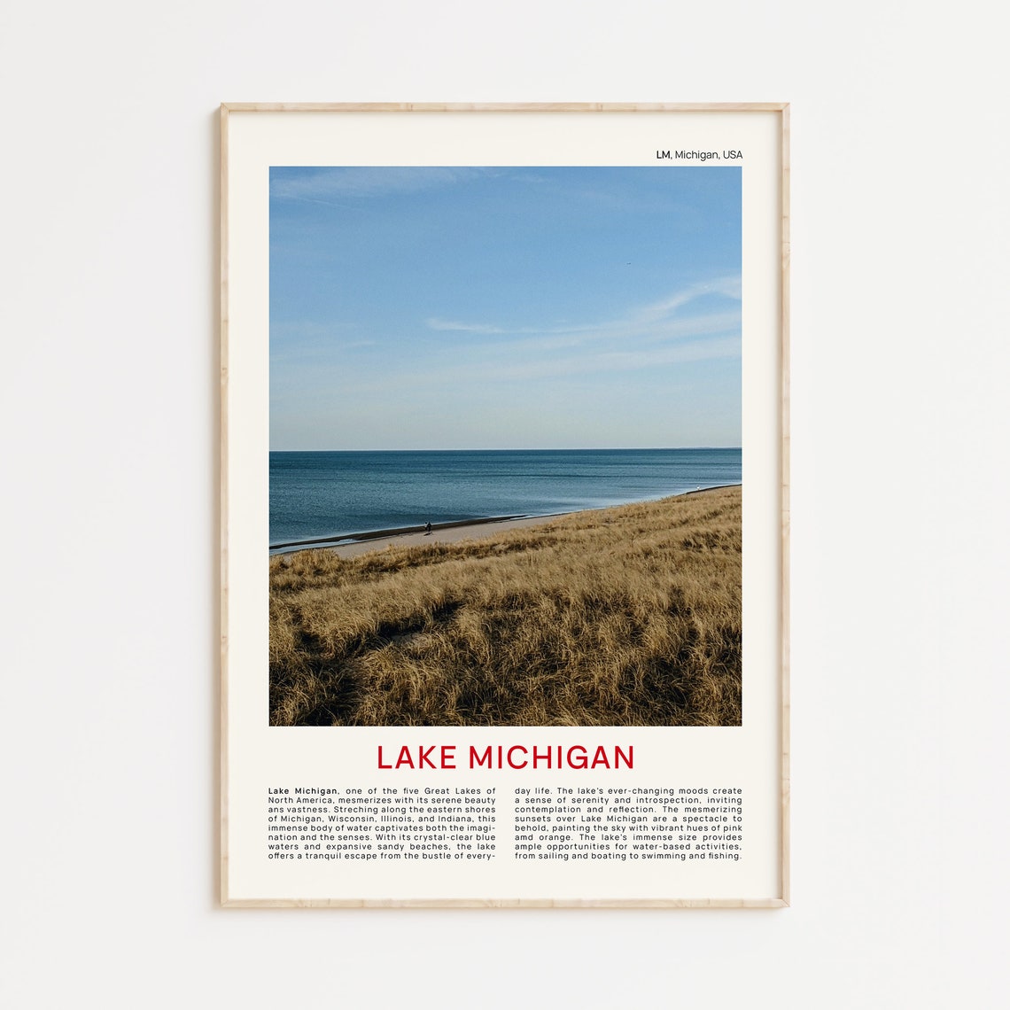Lake Michigan Print Film Photo Lake Michigan Wall Art Lake Michigan Poster Lake Michigan Photo Lake Michigan Poster Print Michigan Usa