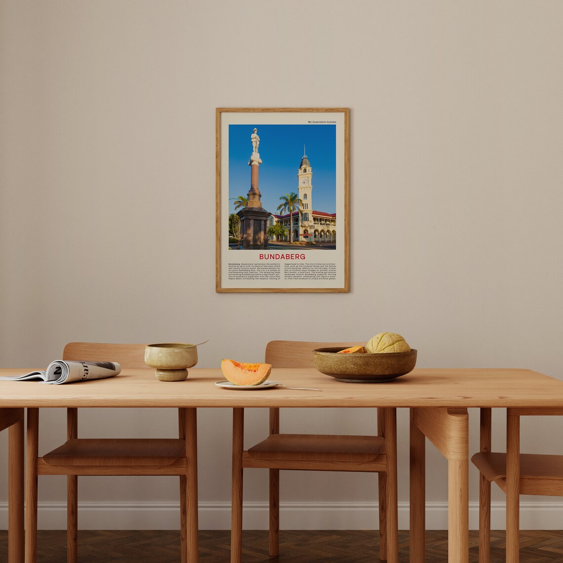 Bundaberg Queensland Historic War Memorial Clock Tower Travel Poster - Image 4
