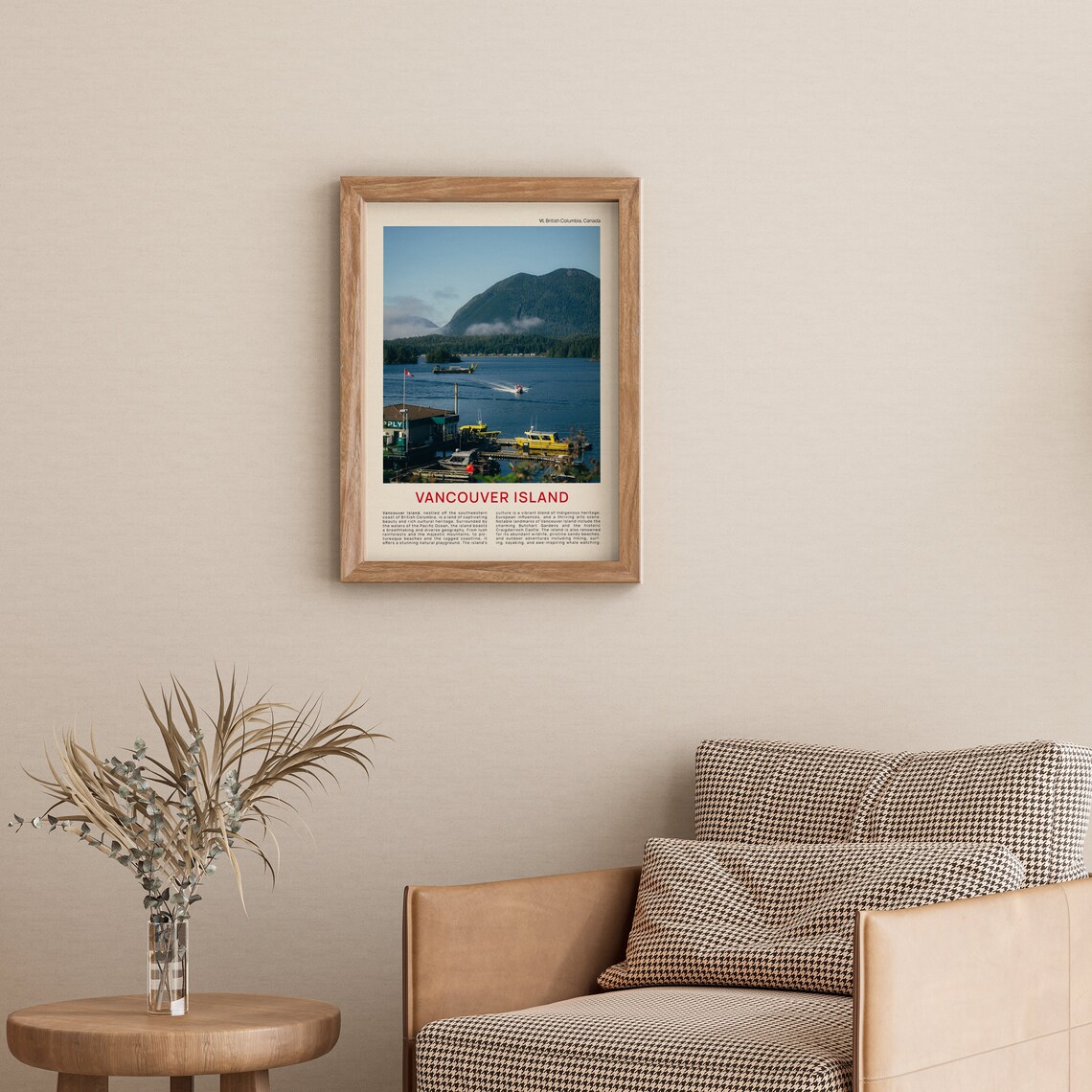 Vancouver Island Harbor Boats Film Photography Travel Poster - Image 3
