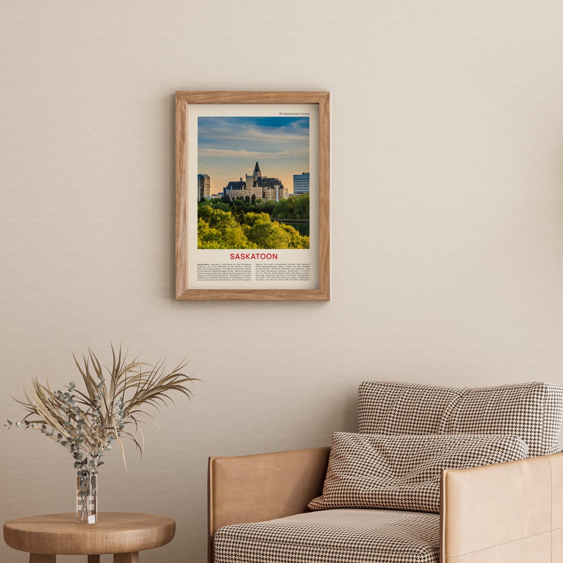 Saskatoon Delta Bessborough Castle Hotel Sunset Travel Poster - Image 3