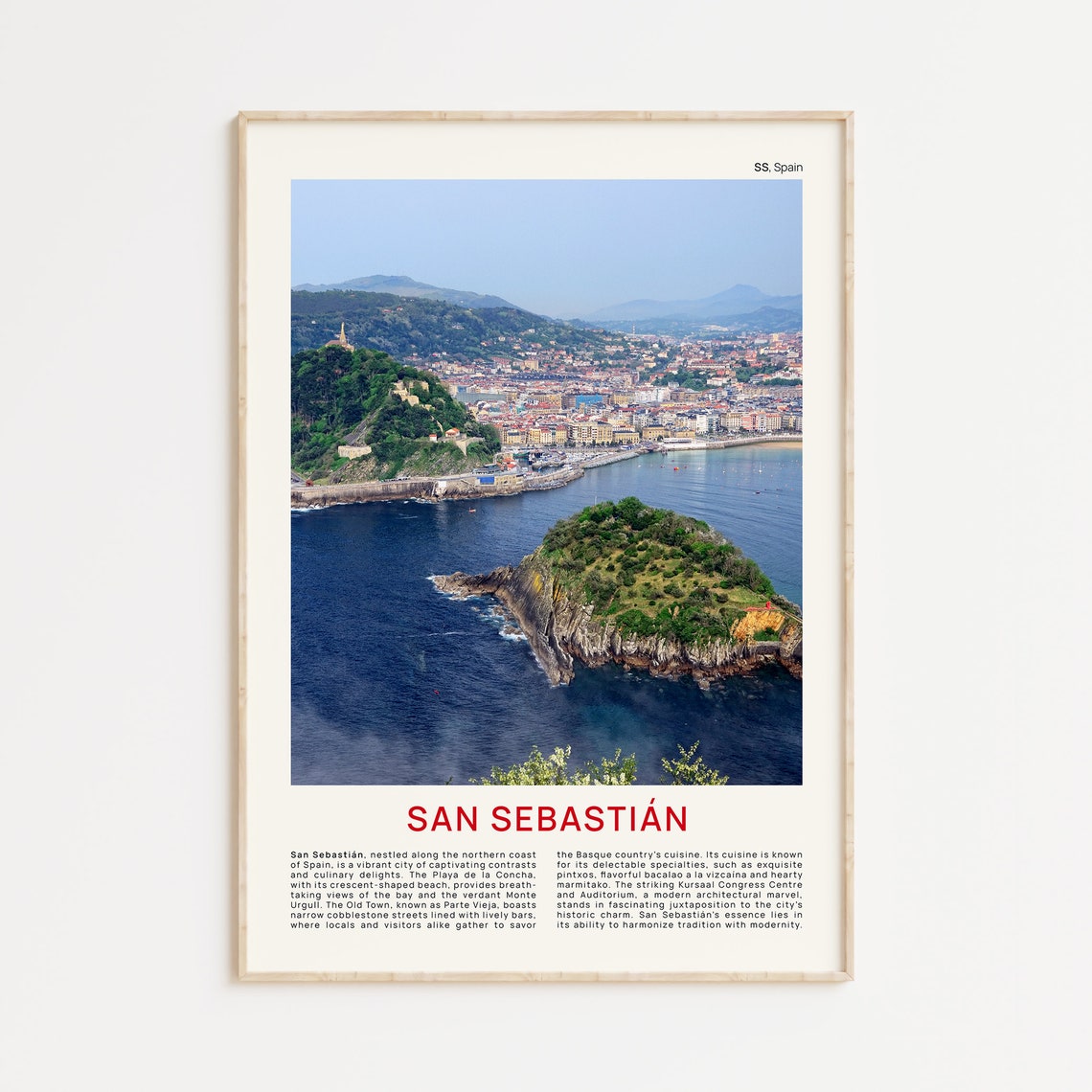 San Sebastin Print Film Photo San Sebastian Wall Art San Sebastian Poster San Sebastian Photo San Sebastian Poster Print Spain Print